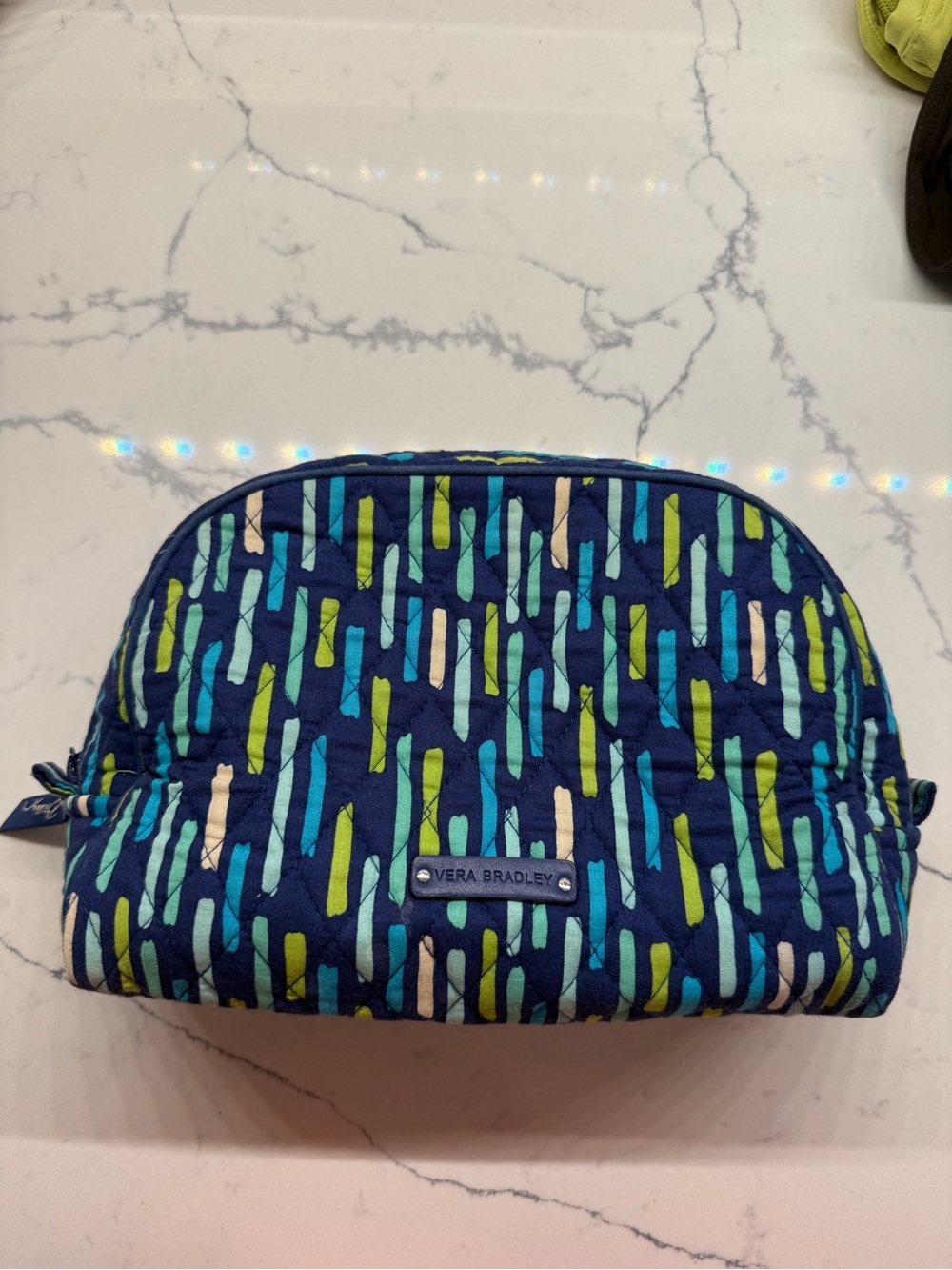 Vera Bradley Navy Blue Patterned Cosmetic Pouch